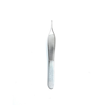 Product Vet Spectrum Adson Tissue Forcep, 4.75", 1x2 Teeth, with Suture Platform, Fenestrated Handle | SAH.723590 Image
