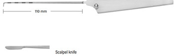 Product Vet Spectrum Scalpel Knife, 9.5" (24cm), 110mm Working Length, Triangular Handle | SAH.703016 Image