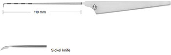 Product Vet Spectrum Sickle Knife, 9.5" (24cm), 110mm Working Length, Triangular Handle | SAH.703018 Image