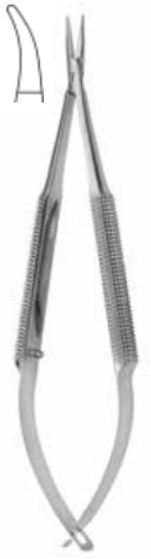 Product Vet Spectrum Barraquer Needle Holder, 7" (18cm), Curved, Smooth, Without Lock | SAH.722003 Image