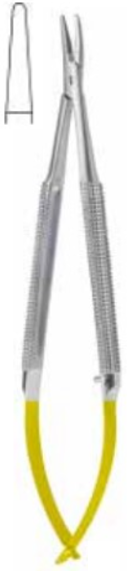 Product Vet Spectrum Barraquer Needle Holder, 5.25" (13.5cm), Straight, Smooth, With Lock, TC | SAH.722014 Image