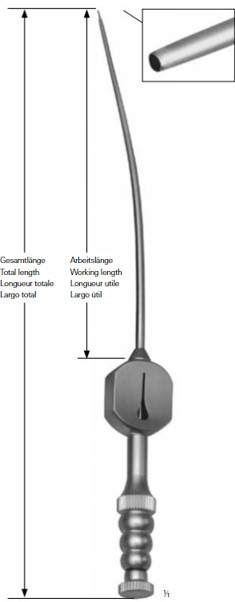 Product Vet Spectrum Suction Tube, 165mm L (100mm Working), 4 Fr. (1.3mm), Malleable, Teardrop Suction Cntrl Fingerplate | SAH.701540 Image