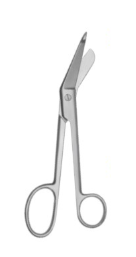 Product Vet Spectrum Lister Bandage Scissor, 7.5" (19cm), One Large Ring Handle, Angled Thumb Ring | SAH.720796 Image