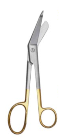 Product Vet Spectrum Lister Bandage Scissor, 7.5" (19cm), One Large Ring Handle, Angled Thumb Ring, TC | SAH.720797 Image