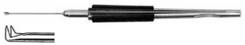 Product Vet Spectrum Vitrectomy Micro Scissor, Round Squeeze Handle, 0.9mm Tip, Angled Up 90 Degree | SAH.722660 Image