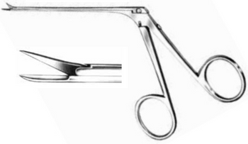 Product Vet Spectrum Shea Ear Scissor, 3.25" (8cm) Shaft Length, Straight, 7.0 x 1.6 x 2.4 mm Tip | SAH.724018 Image