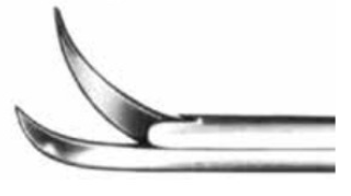 Product Vet Spectrum Shea Ear Scissor, 3.25" (8cm) Shaft Length, Right, 7.0 x 1.6 x 2.4 mm Tip | SAH.724020 Image