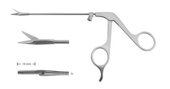 Product Vet Spectrum Olivecrona Nasal Scissor, 5.5" (13.5cm) Working Length, Straight, 1 Toothed Blade | SAH.724021 Image