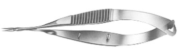 Product Spectrum Vannas Capsulotomy Scissor, 3.5" (8.5 cm), Curved, Sharp Tips, 8mm Blade Length | SAH.760240 Image