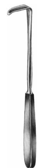 Product Vet Spectrum Langenbeck Retractor, 8.75" (22cm), Solid Handle, 40x11mm Blade | SAH.780058 Image