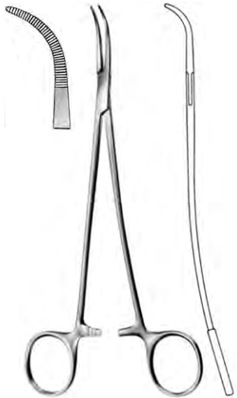 Product Spectrum Mixter S-Curved Forcep, 8.25", Serrated, Curved Tip | SAH.60-4201 Image