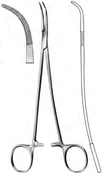 Product Spectrum Mixter S-Curved Forcep, 8.5", Serrated, Curved Tip | SAH.60-4202 Image