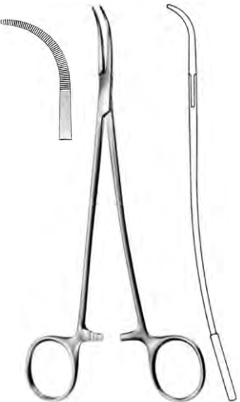 Product Spectrum Mixter S-Curved Forcep, 8.75", Serrated, Curved Tip | SAH.60-4203 Image