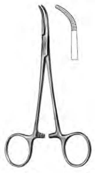 Product Spectrum Mixter Forcep (Baby), 5.5" (14cm), Partially Serrated, Curved | SAH.60-4214 Image