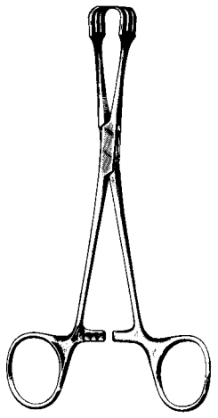 Product Spectrum Lahey Vulsellum Forcep, 8" (20cm), Straight, 3x3 Teeth | SAH.60-8512 Image