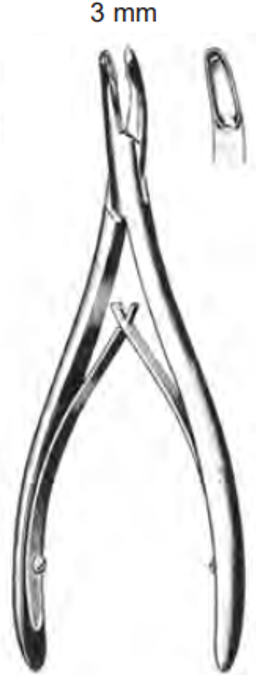 Product Vet Spectrum Lempert Rongeur, 7.25" (19cm), Curved, Single Action, 2.5mm Jaw | SAH.701749 Image