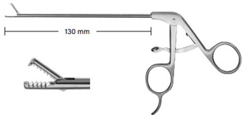 Product Spectrum Alligator Grasp Forcep with Ratchet, 5.1" (130 mm) Working Length, 3.5mm Tip Width, Small Teeth | SAH.720826 Image