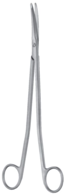 Product Spectrum Gorney-Freeman Face Lift Scissor, 7.5in (19cm), Curved Tips, Angled Shanks, Blunt/Blunt | SAH.50-1234 Image