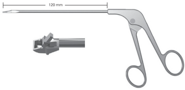 Product Vet Spectrum Arthroscopic Backwards Punch Forcep, 4.75in (120mm), Straight, Left Side, 2.3mm Tip Width | SAH.A-700025 Image
