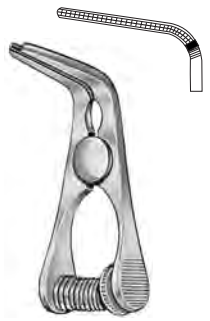 Product Spectrum Glover Atraumatic Bulldog Clamp, 2.5" (57mm), Strong Curve, Spring Loaded | SAH.13-3109 Image