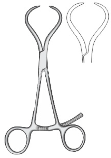 Product Spectrum Bone Fragment Forcep, 6.25" (16cm), Wide Pointed Tips | SAH.20-1245 Image