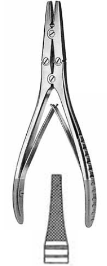 Product Spectrum Pin Pulling Plier, 7" (18cm), Straight, Double Action, Serrated Jaws, 2mm Width, TC | SAH.20-4015 Image