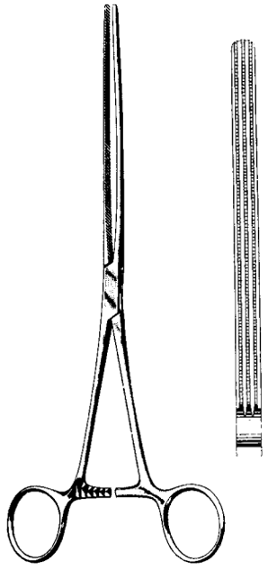 Product Spectrum Doyen Intestinal Forcep (Baby), 5.125" (13cm), Straight, Atraumatic Jaws | SAH.20-4405 Image