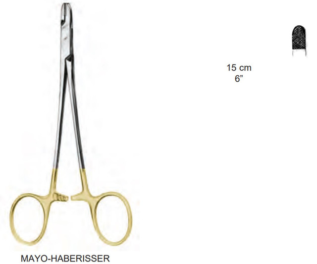 Product Vet Spectrum Mayo-Haberisser Wire Twisting Forceps, 6", Tungsten Carbide, 3mm Wide Round Tip | SAH.20-5521 Image