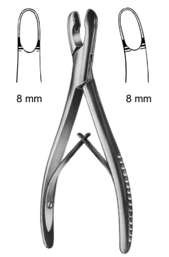 Product Spectrum Luer Rongeur, 6.75" (17cm), Straight, Single Action, 8mm Jaw | SAH.20-5611 Image