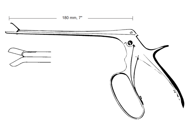 Product Spectrum Ferris-Smith Rongeur, 7" (180mm), Angled Down, 3x10mm | SAH.20-5678 Image