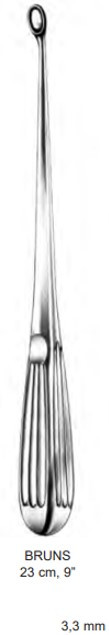 Product Spectrum Bruns Bone Curette, 9" (23cm), Straight, Hollow Handle Size 00 (3.3 mm) | SAH.20-8301 Image