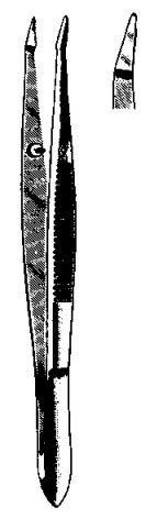 Product Spectrum Barraquer Cilia Forcep, 4.1" (10.5cm), Straight with Angled Tip | SAH.24-2632 Image