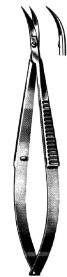 Product Spectrum Castroviejo Scissor, 4" (10cm), Curved, Sharp Tips | SAH.50-1331 Image