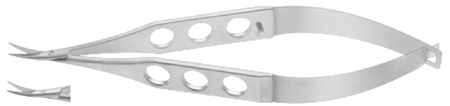 Product Spectrum Castroviejo Universal Corneal Scissor, 4" (10.5 cm), Curved, Blunt Tip, Small Blades | SAH.50-1342 Image