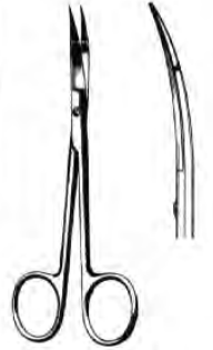 Product Spectrum Goldman Fox Scissor, 5.125" (13cm), Curved, 1 Blade Toothed, TC | SAH.50-2324 Image