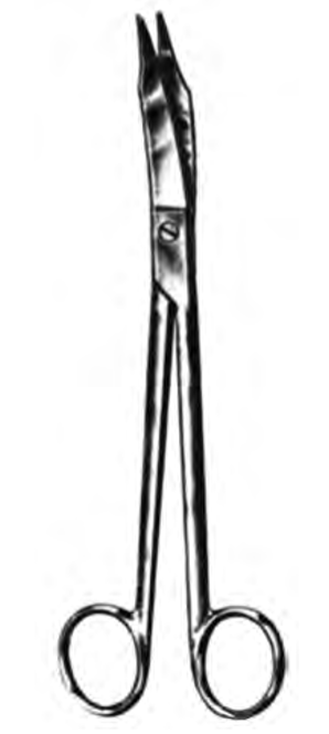 Product Spectrum Martin Cartilage Scissor, 7" (18cm), Curved, Saw Edge | SAH.50-2378 Image