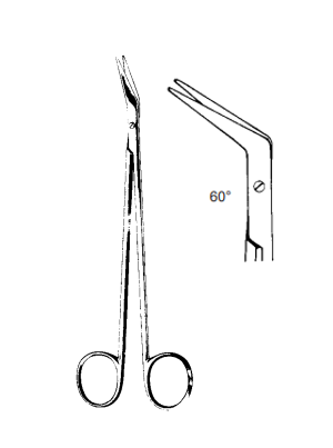 Product Spectrum Debakey Scissor, 9" (23cm), 60 Degree Angled, Blunt Tips | SAH.50-2409 Image