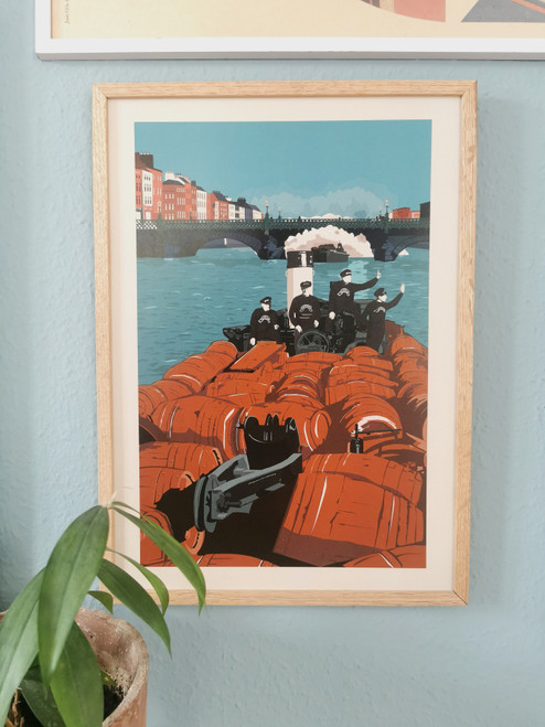 Guinness Liffey Barges - A3 Print