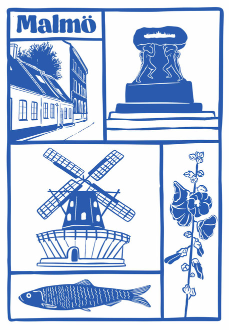 Malmö - Riso Poster