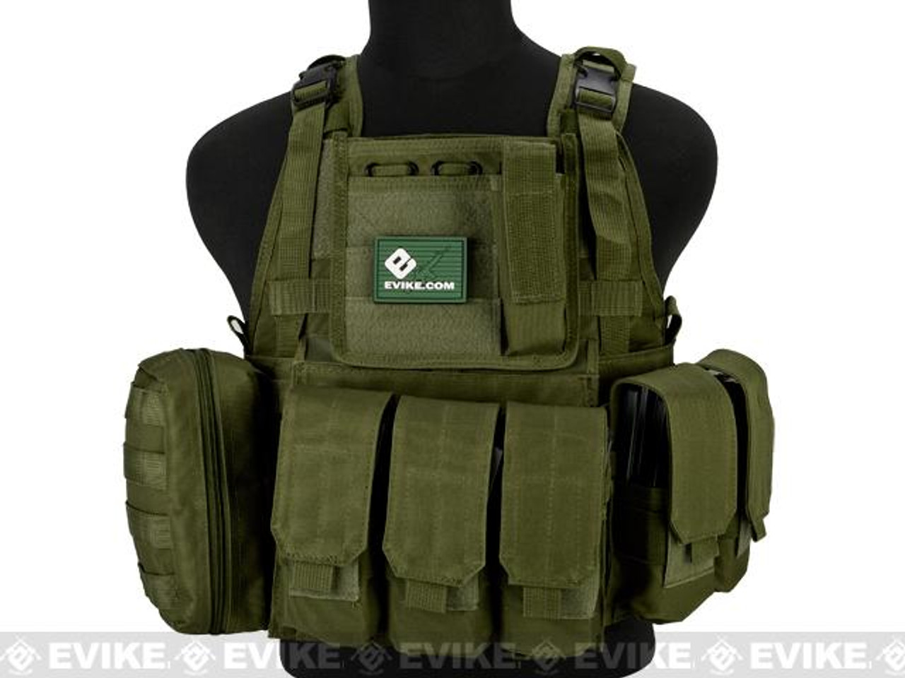 Army green tactical vest plate carrier