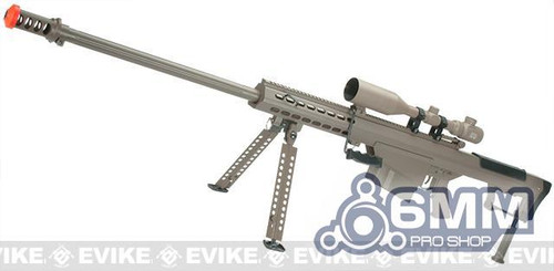 6mmProShop Barrett Licensed M107A1 Gen2 Long Range Airsoft AEG Sniper Rifle  (Color: Tan / 20 Barrel), Airsoft Guns, Airsoft Electric Rifles -   Airsoft Superstore