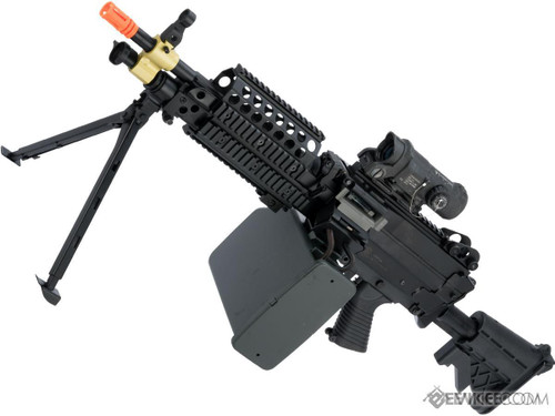A&K M249 MK46 Heavyweight MINIMI Airsoft Machine Gun Main Side View
