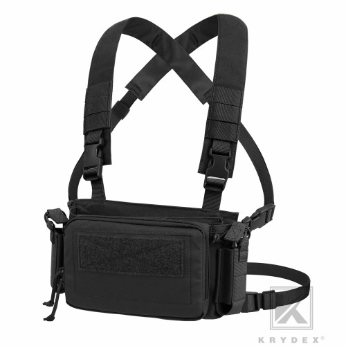 KRYDEX D3CR Chest Rig 5.56 Rifle & Pistol Magazine Placard Carrier Black Main