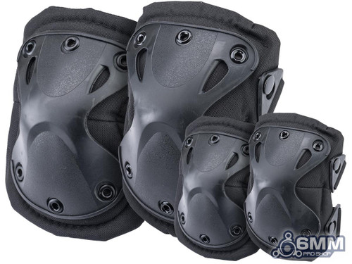 6mmProShop Tactical Knee & Elbow Pad Set Black Main