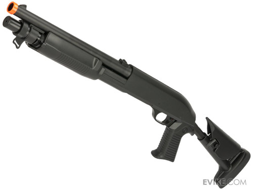CYMA Sport M3 3-Round Burst Multi-Shot Shell Loading Airsoft Shotgun CQB Retractable Stock Main