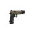 Arcturus Vanguard 4.3 Hi Capa GBB Airsoft Pistol Optics Ready Compensator Black Tan Right Side Tilted