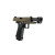 Arcturus Vanguard 4.3 Hi Capa GBB Airsoft Pistol Optics Ready Compensator Black Tan Right Side Tilted Slide Locked Back