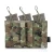 KRYDEX Triple Open Top 5.56 M4 M16 AR15 & Pistol Magazine Pouch Molle Attachment