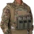 KRYDEX Triple Open Top 5.56 M4 M16 AR15 & Pistol Magazine Pouch On Plate Carrier