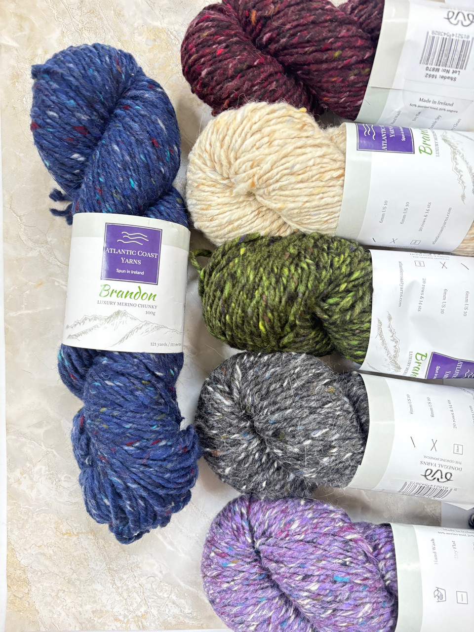 Atlantic Coast Yarns Brandon Angora & Merino Wool Donegal Tweed